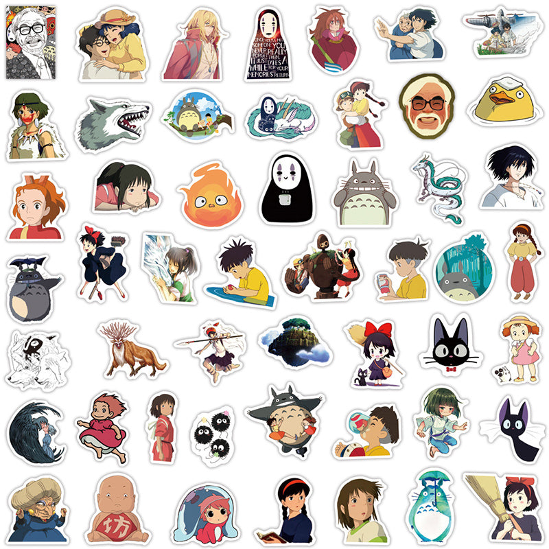 Miyazaki Hayao Anime Characters Stickers 100 Pcs Set