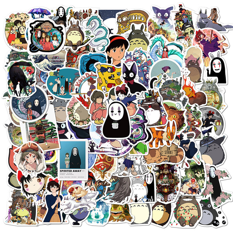 Miyazaki Hayao Anime Characters Stickers 100 Pcs Set