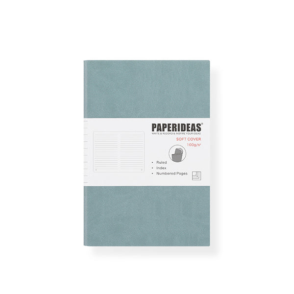 A5 Soft Cover Journal Notebook (Dot/Grid/Line/Blank), Pastel Blue / Dotted