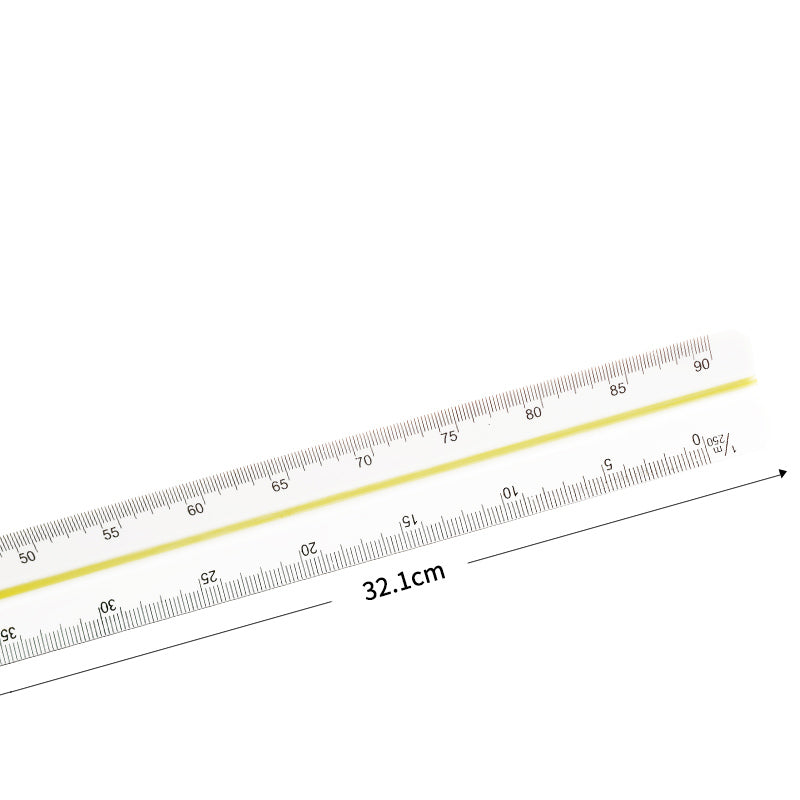 Architectural Triangular Scale Ruler 6/12 Inches, 30cm / Small