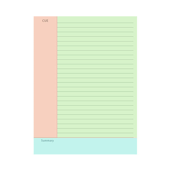B5 256 Pages Soft Cover Journal Notebook (Cornell/Grid/Line/Blank)