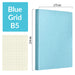 B5 256 Pages Soft Cover Journal Notebook (Cornell/Grid/Line/Blank), Blue / Grid