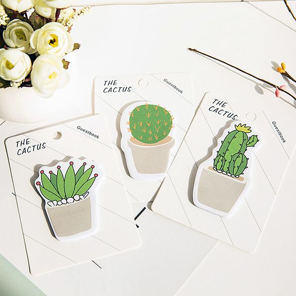 Cactus Sticky Note 4 Pads Pack
