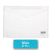 Clear Envelope Document Folder Pack with Snap Button, White