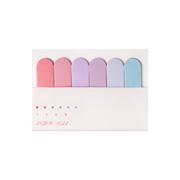 Double-Sided Pastel Gradient Bookmark Sticky Note 4 Pads Pack