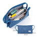Extra-Wide Opening Multi-Compartments Pencil Case Pouch, Blue