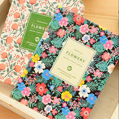 Floral Faux Leather Month Weekly Notebook Planner