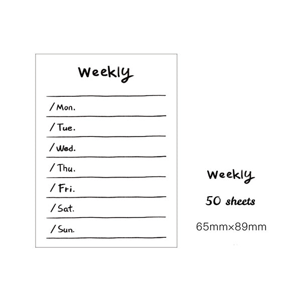 Fresh Planning Memo Pad, Weekly