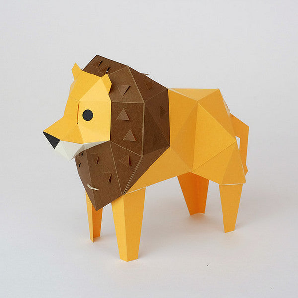 KAKUKAKU Tiny Papercraft Animal, Lion 🦁