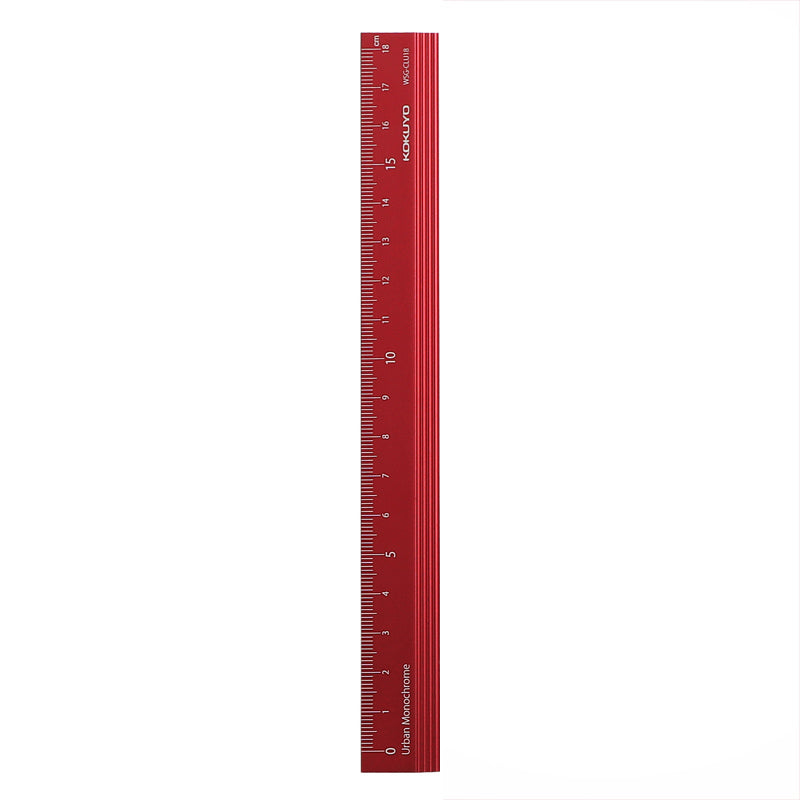 KOKUYO Urban Monochrome Alumite Foldable/Straight Ruler 15-30cm, Red / Straight