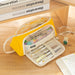 Large Stationery Organizer Pencil Case, Pastel Yellow (Nylon) (New)