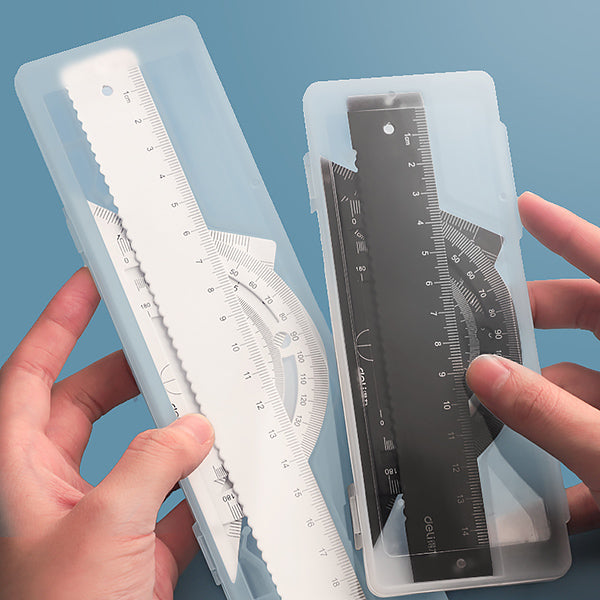 Math Geometry Rulers Set with Protractor, Triangle Ruler