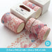 Pastel Watercolor Washi Tape Box Pack, D. Sakura Blossom