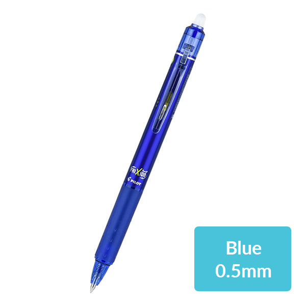 Pilot FriXion Ball Knock Erasable Gel Pen 0.5mm 10 Colors, Blue