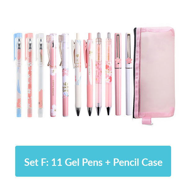 Pinky Sakura Gel Pen Collection Bundle, Set F