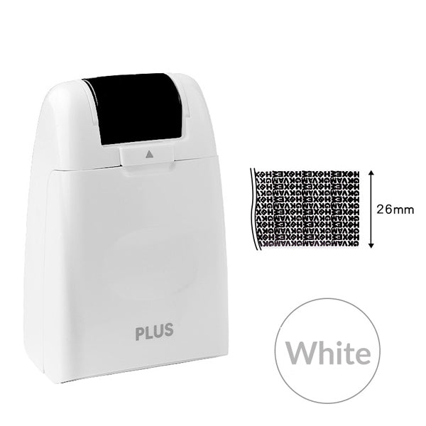 PLUS Privacy Protection Roller Stamp, Large / White