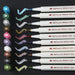 STA Metallic Glitter Color Marker 10 Colors Set
