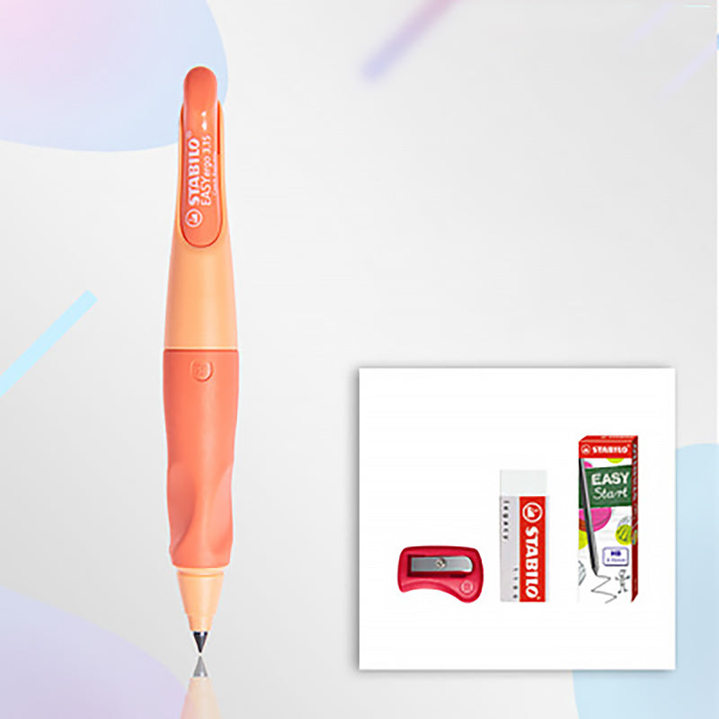 STABILO EasyErgo 3.15mm Pencil Eraser Lead Bundle for Right/Left Handed, Set (Pink. For right hand)