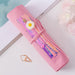 Sakura Holographic Canvas Roll Up Pencil Case, Rose Pink (with zipper)