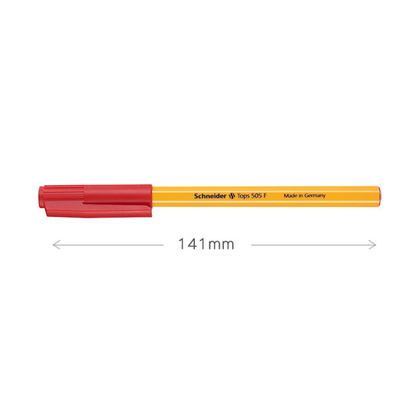 Schneider Tops 505 F, 0.5mm Ballpoint Pen with Clip Cap Pack