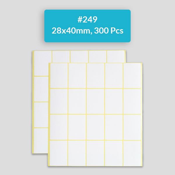 Self Adhesive Sticky White Labels 15 Sheets A5 Pack, #249,28x40mm