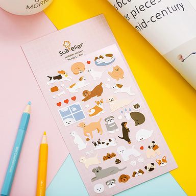 Suatelier Cartoon Dog and Cat Stickers