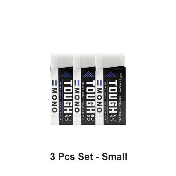 Tombow MONO TOUGH Eraser 3 Pcs Packs, Small (3Pcs) Packs