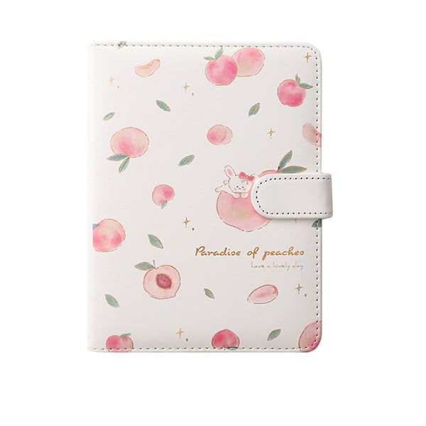 A5 A6 Peach Pink Personal Journal Notebook, Rabbit Peaches / A5