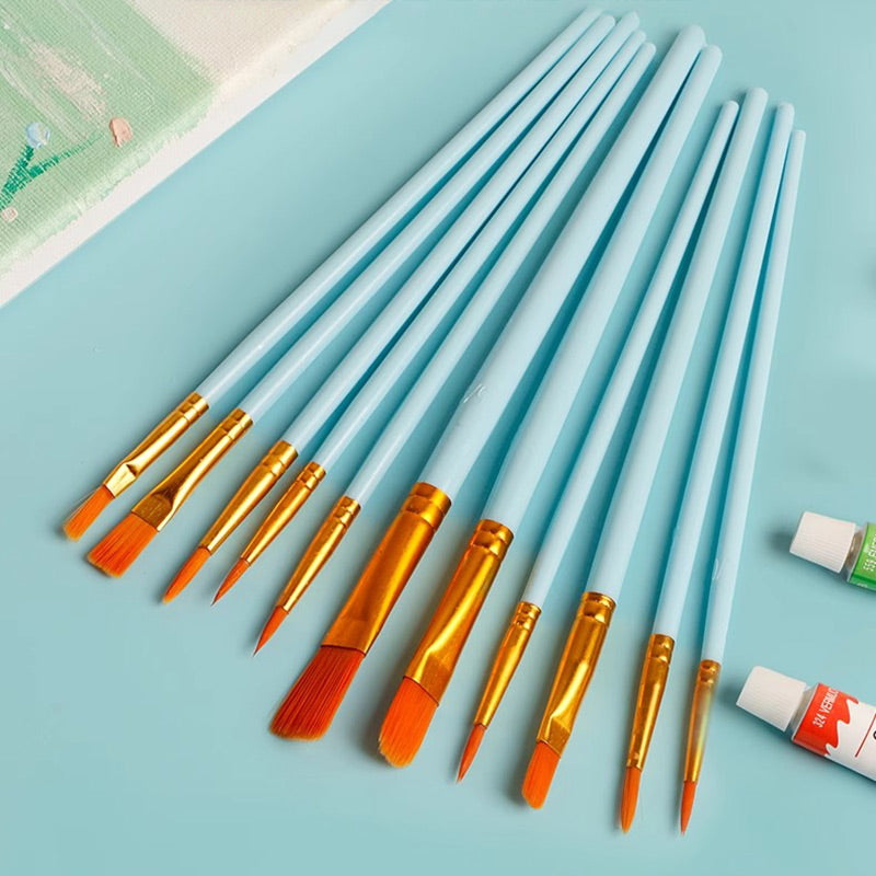 Artist Paint Brush Set for Acrylic Watercolor Oil Painting [10pcs Bundle] Paint Brush