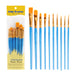 Artist Paint Brush Set for Acrylic Watercolor Oil Painting [10pcs Bundle] Blue
