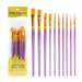 Artist Paint Brush Set for Acrylic Watercolor Oil Painting [10pcs Bundle] Purple