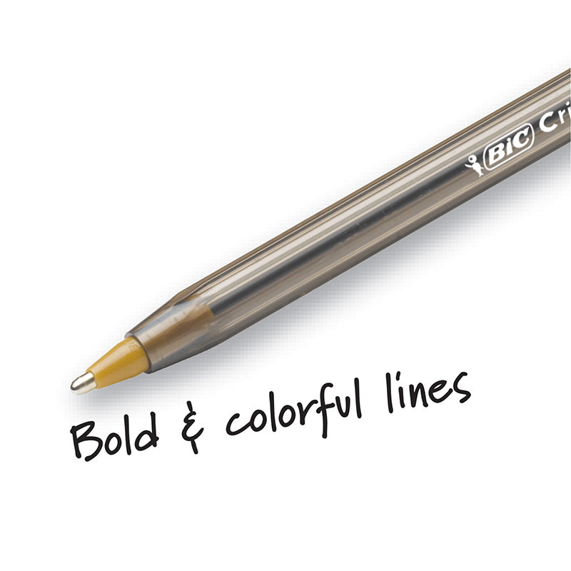 BIC Cristal Original Ballpoint Pens, Medium Point (1.0mm) - Assorted Colors, Pack Of 20 Pens (2x10 Packs)