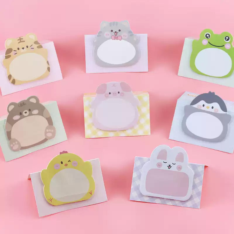 Cute Cartoon Animal Standing Sticky Notes [8-Pack] Sticky Note