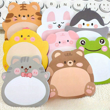 Cute Cartoon Animal Standing Sticky Notes [8-Pack] 8 Pads