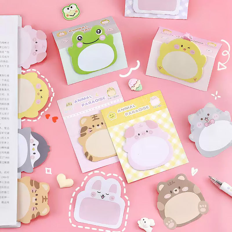 Cute Cartoon Animal Standing Sticky Notes [8-Pack] Sticky Note