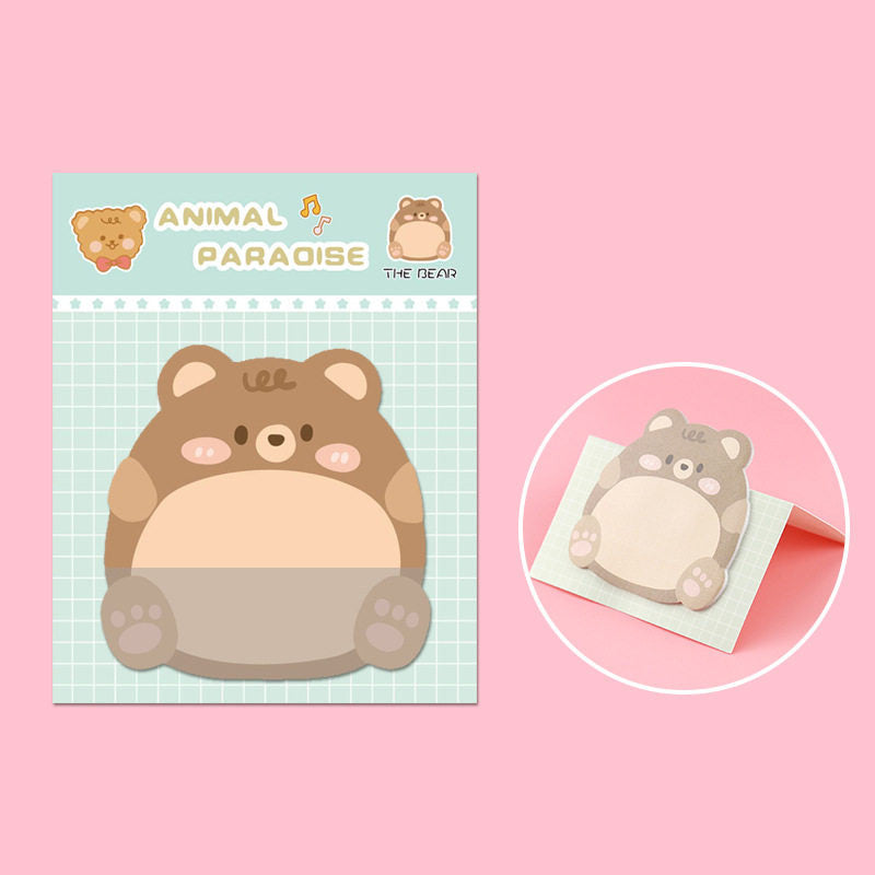 Cute Cartoon Animal Standing Sticky Notes [8-Pack] Sticky Note