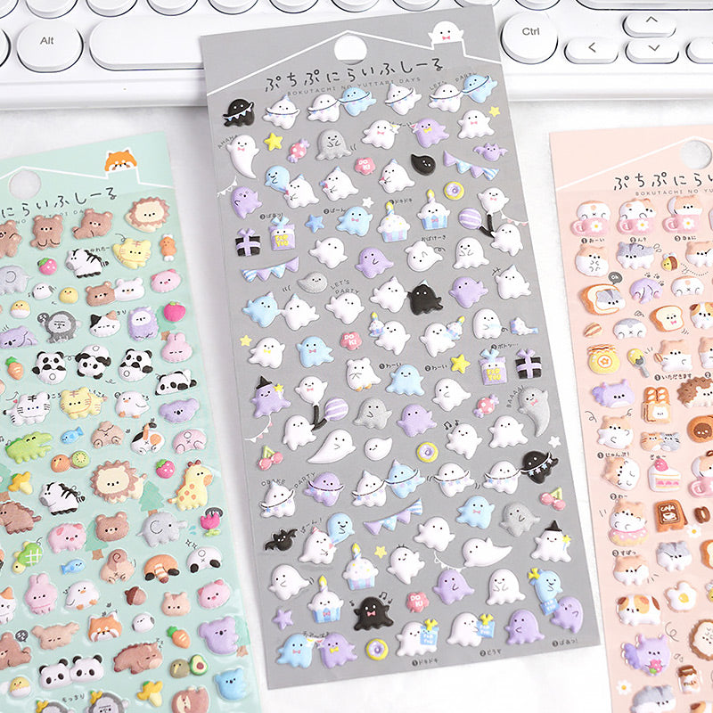 Cute Mini Animal Puffy 3D Stricker, Sticker