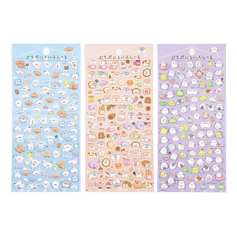 Cute Mini Animal Puffy 3D Stricker, Sticker