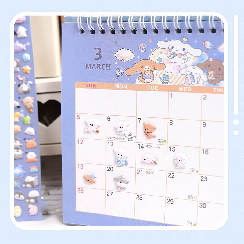 Cute Mini Animal Puffy 3D Stricker, Sticker