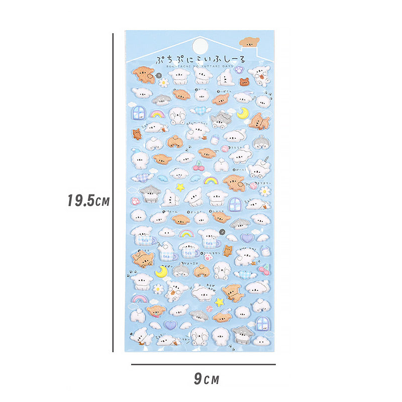 Cute Mini Animal Puffy 3D Stricker, Sticker