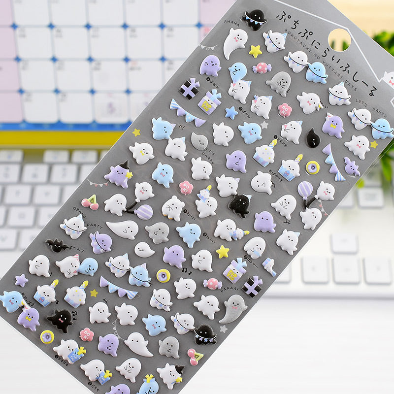 Cute Mini Animal Puffy 3D Stricker, B, Sticker