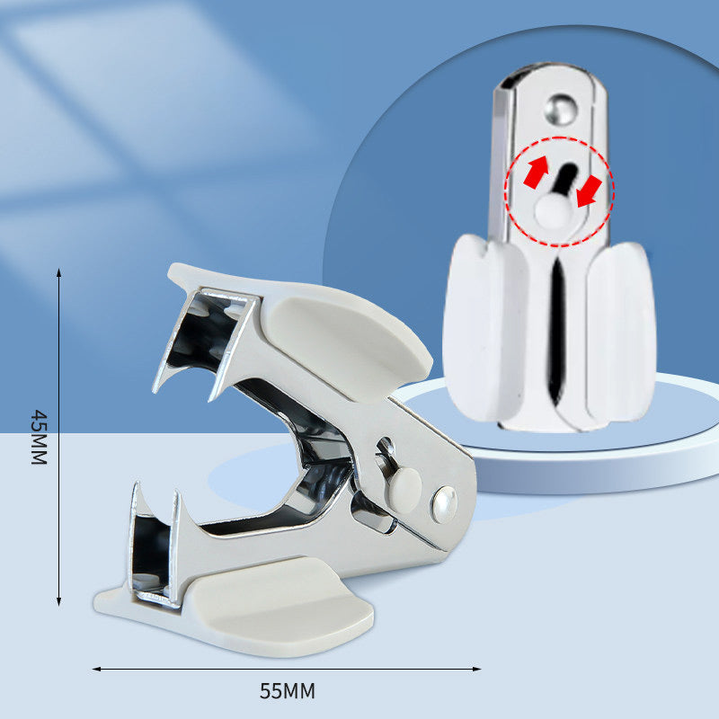 Effortless Mini Staple Remover with Safety Lock White