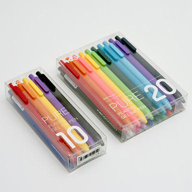 KACO PURE Plastic Gel Ink Pen Assorted Color [10 / 20-Colors Box Pack] Gel Pen