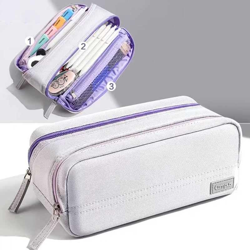 Clondo Pencil Case, Triple Filled, 44 School Accessories, 3 Zips, 20 Cm, Super M 24, Pen Holder - View #6