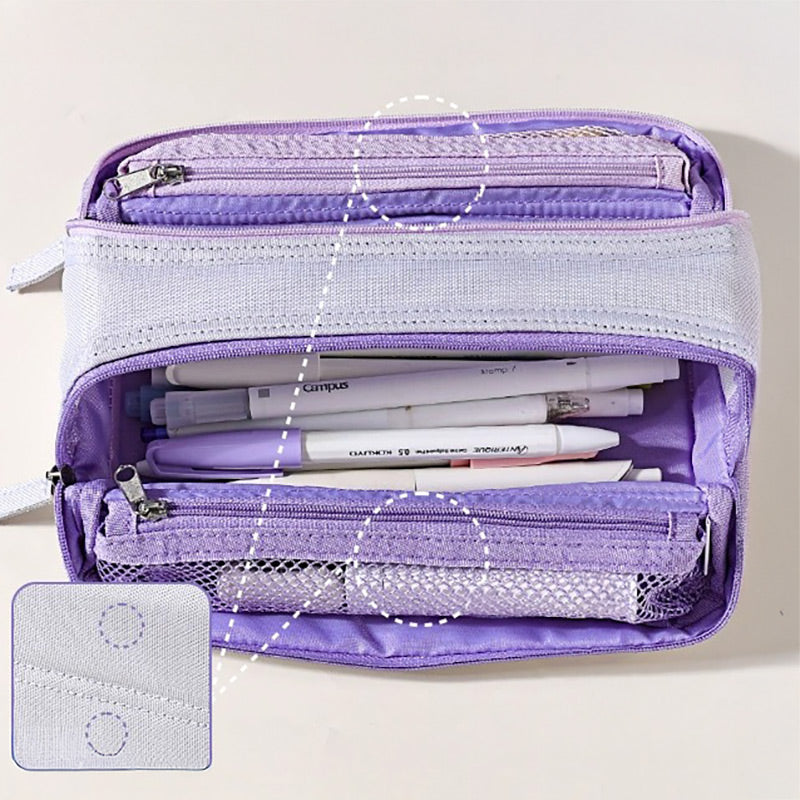 Clondo Pencil Case, Triple Filled, 44 School Accessories, 3 Zips, 20 Cm, Super M 24, Pen Holder - View #13