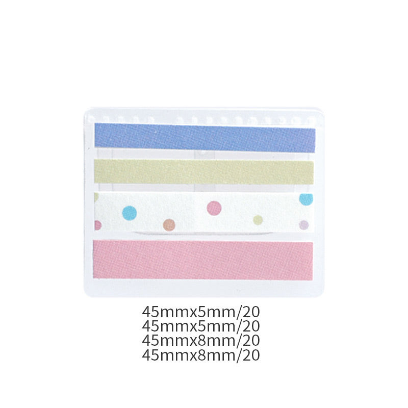 KOKUYO Campus HALCO patterned sticky note refill with polka dot and solid stripes, 80 sheets