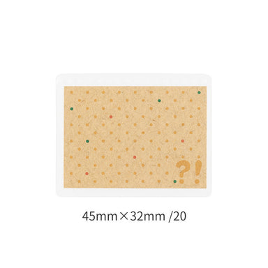 KOKUYO Campus HALCO kraft paper sticky notes with a playful question mark print, 20 sheets
