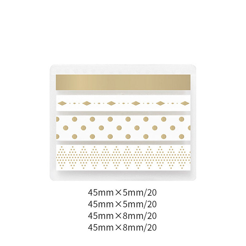 KOKUYO Campus HALCO gold-tone refill sticky notes with diamond and dot patterns, 80 sheets
