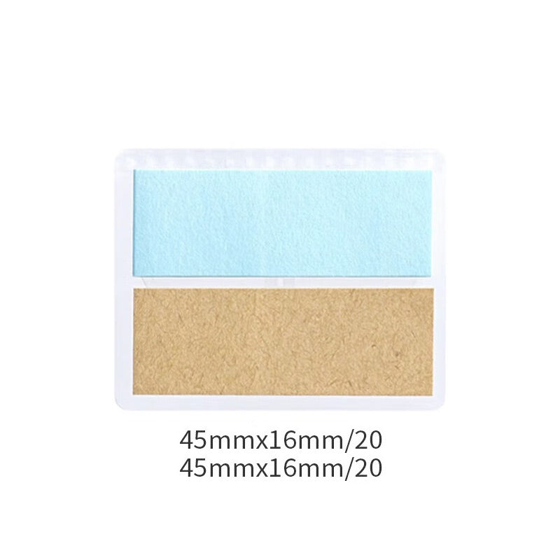 KOKUYO Campus HALCO refill sticky notes in soft blue and kraft brown, 40-sheet pack