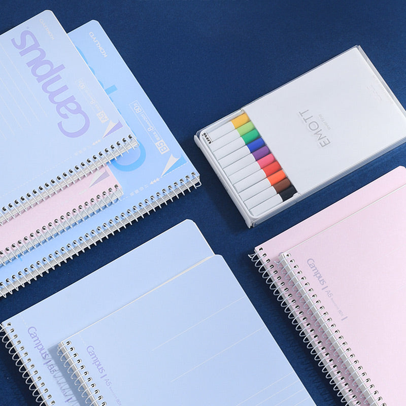 KOKUYO Campus Spiral Bound Notebook A5/B5 50/80 Sheets
